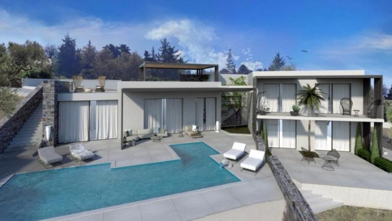 Likotinarea Kreta, Likotinarea: Hanggrundstück mit Meerblick und Villenbaugenehmigung zu verkaufen Grundstück kaufen